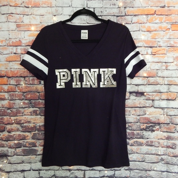 PINK Victoria's Secret Tops - VS PINK / sequin design tee